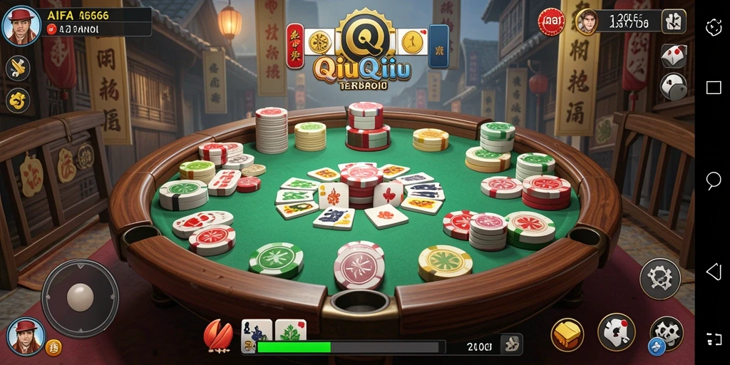 Screenshot utama AIFA66 menampilkan aksi seru bermain QiuQiu.