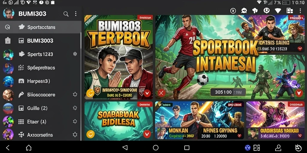 Tampilan antarmuka BUMI303 yang menarik dan mudah digunakan.