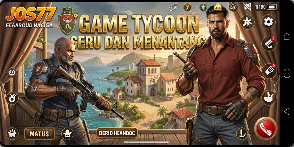 Screenshot menampilkan tampilan gameplay Tycoon JOS77 yang menarik.