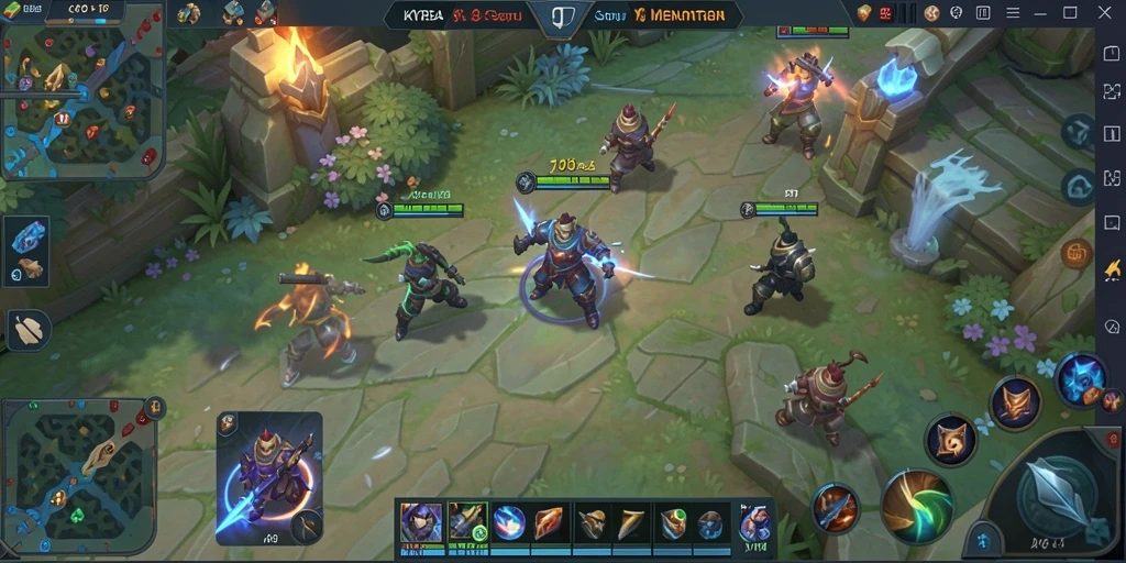 Screenshot gameplay menampilkan aksi seru pertarungan tim.