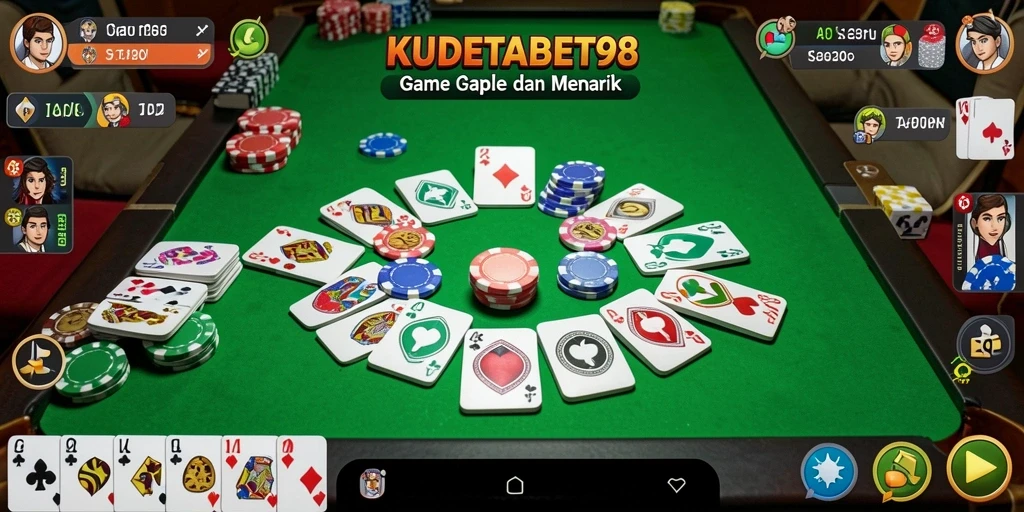 Tampilan gameplay Gaple yang menarik dan interaktif.