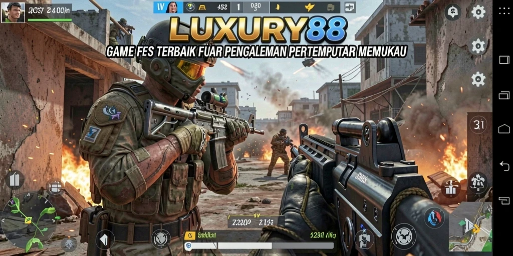 Gameplay intens LUXURY88 dalam pertempuran seru.
