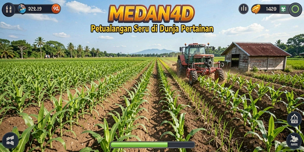 Tampilan gameplay menarik dengan aktivitas pertanian yang beragam.