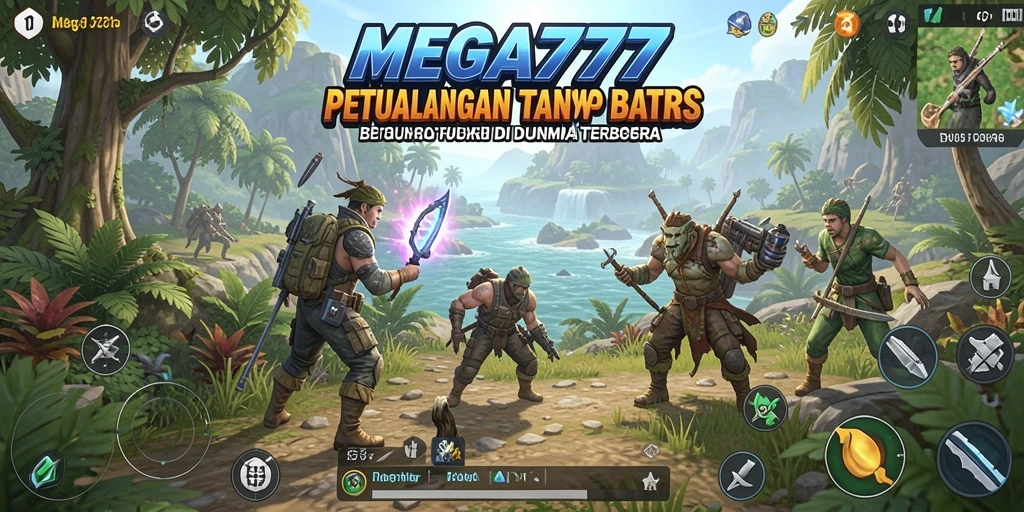 Tampilan menawan dari gameplay dunia terbuka MEGA777.