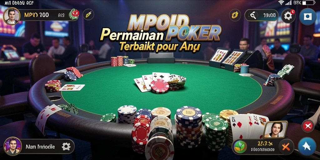 Tampilan gameplay seru di MPOID dengan suasana Poker yang mengasyikkan.