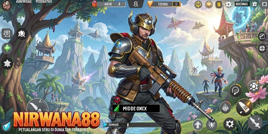 Gameplay <strong>NIRWANA88</strong> yang menakjubkan saat menjelajahi dunia petualangan.