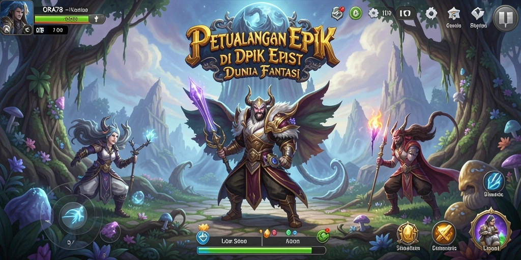 Screenshot ORA78 menampilkan aksi gameplay seru dalam pertempuran RPG.