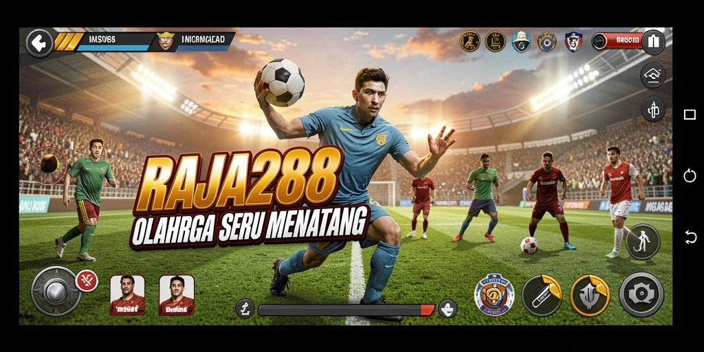 Tampilan gameplay RAJA288 yang menampilkan aksi olahraga yang mendebarkan.