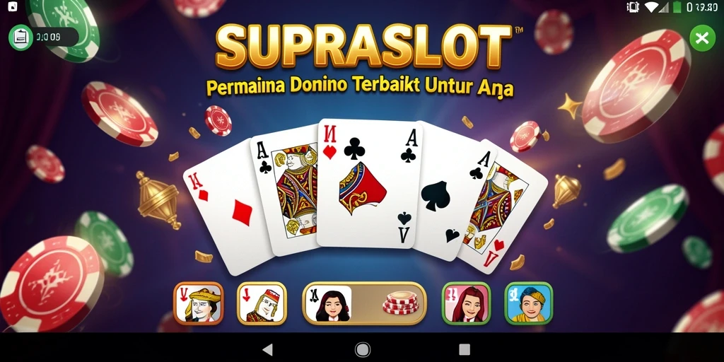 Tampilan gameplay seru di SUPRASLOT saat bermain Domino.