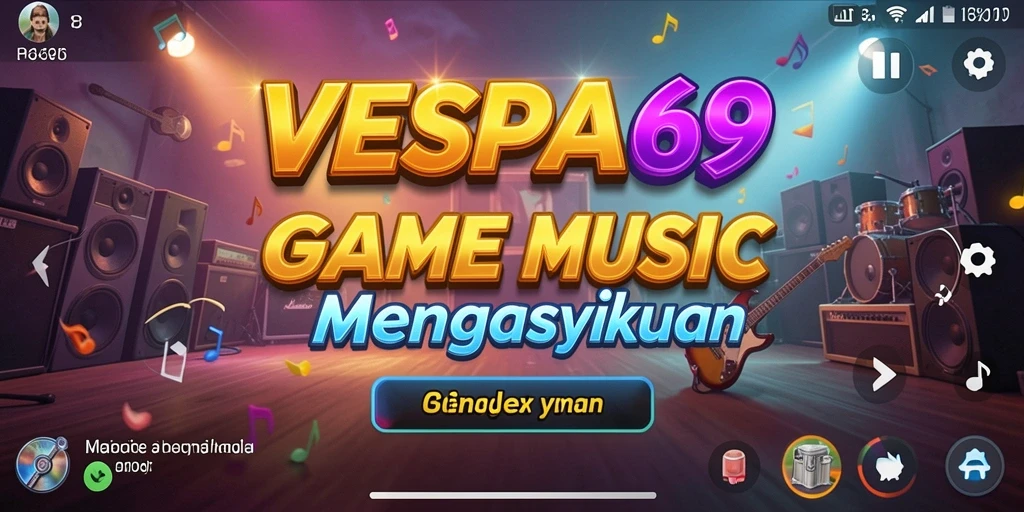 Screenshot gameplay VESPA69 menampilkan keseruan bermain musik.